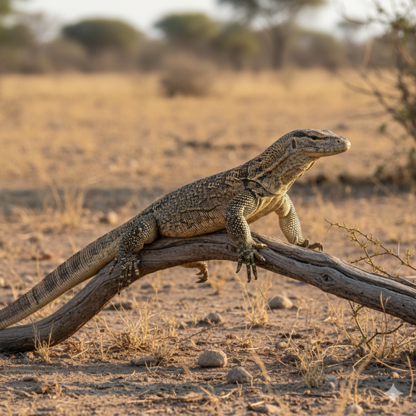 Varanus exanthematicus ( Steppevaraan )