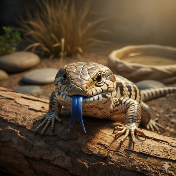 Tiliqua gigas ( Blauwtongskink )