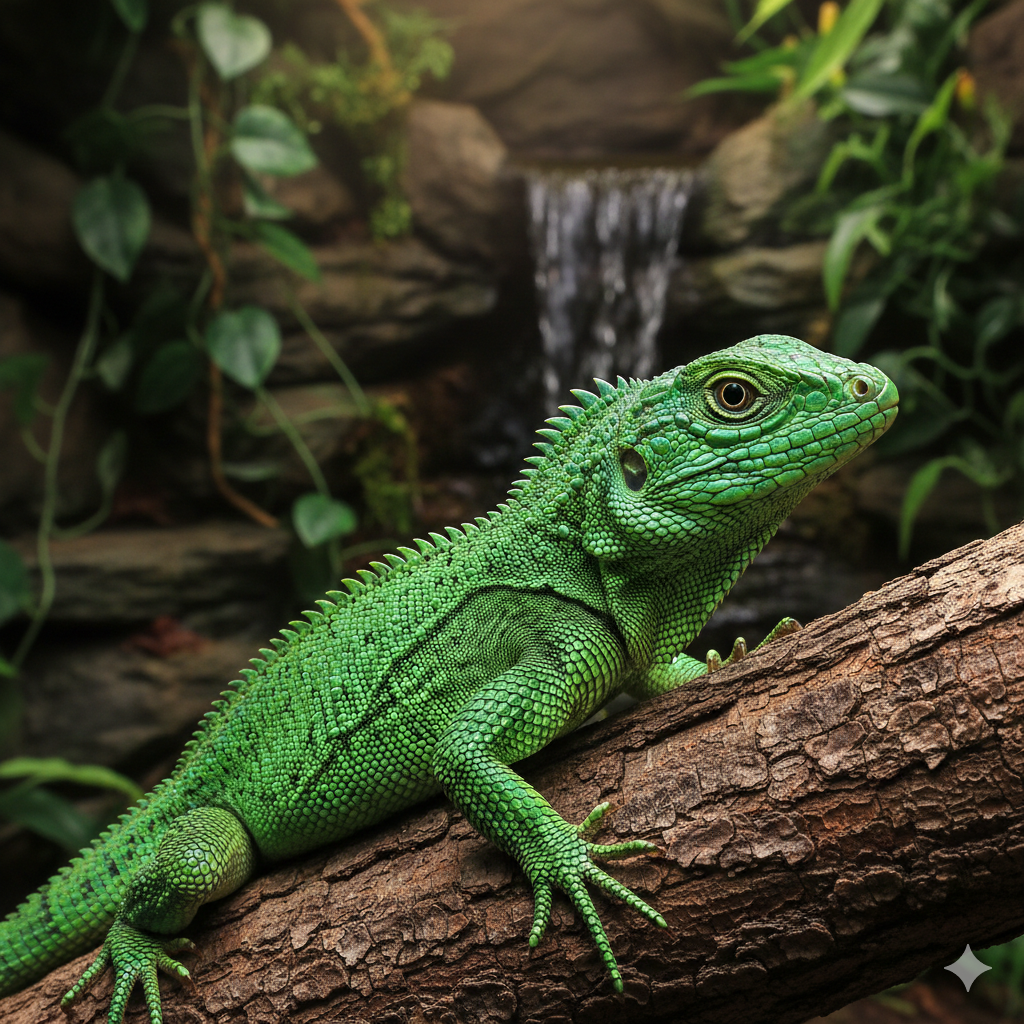 Sceloporus Malachiticus ( Smaragdstekelleguaan )
