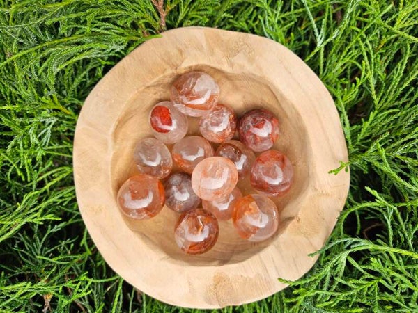 Hematietkwarts (Agnitiet) trommelsteen