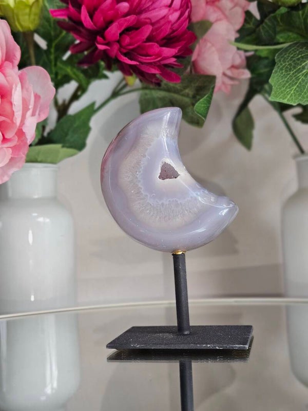 Agaat maan op standaard