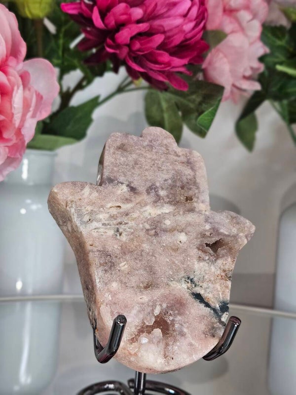 Roze amethist hamsa hand