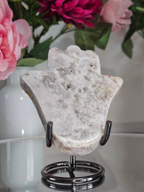 Roze amethist hamsa hand