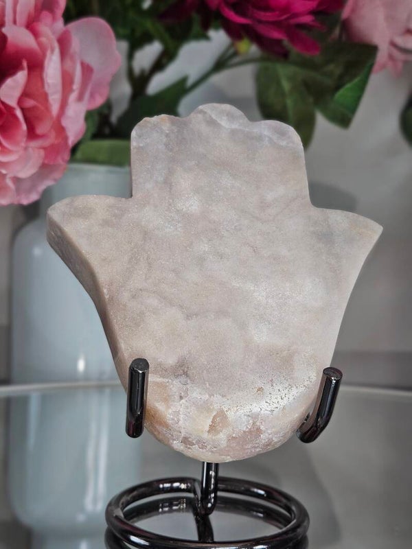 Roze amethist hamsa hand