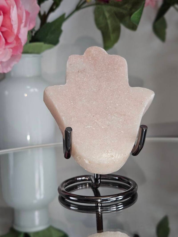 Roze amethist hamsa hand