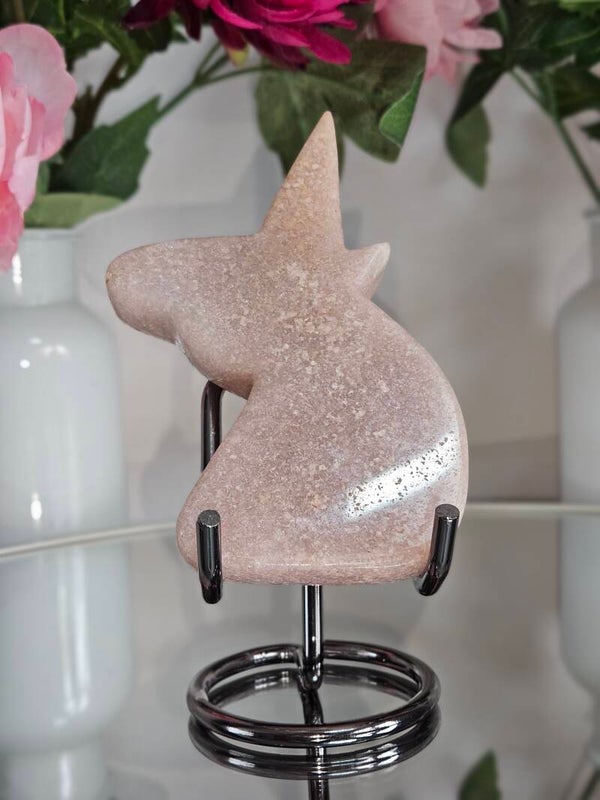 Roze amethist unicorn