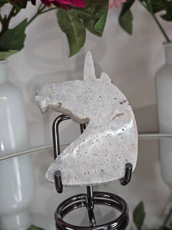 Roze amethist unicorn