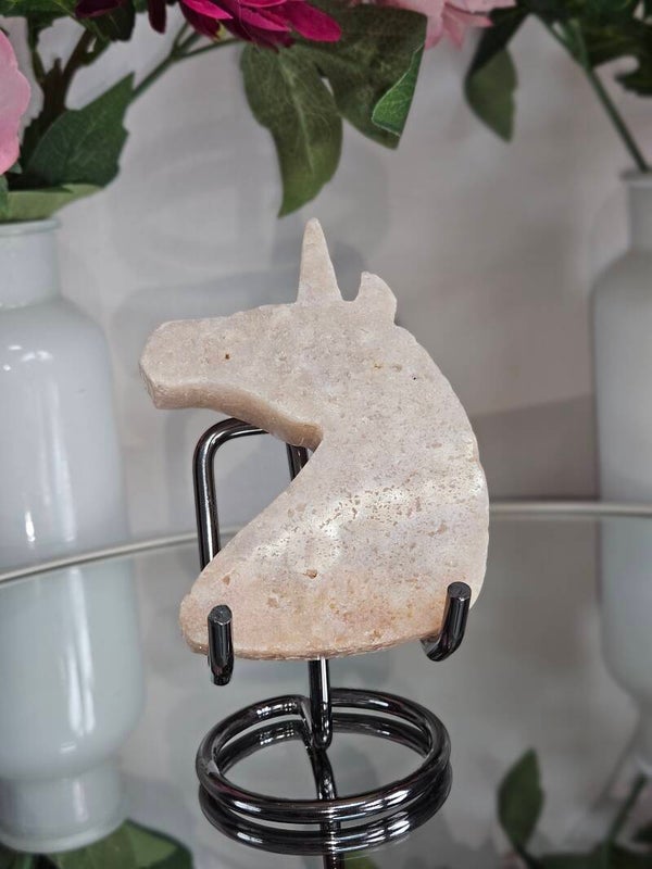 Roze amethist unicorn