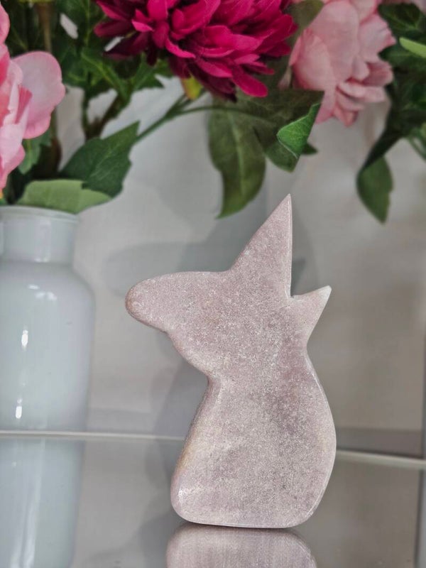 Roze amethist unicorn