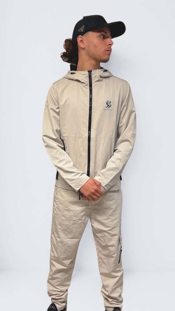 ENSEMBLE BEIGE LOGO SIRIUS BILLION NOIR