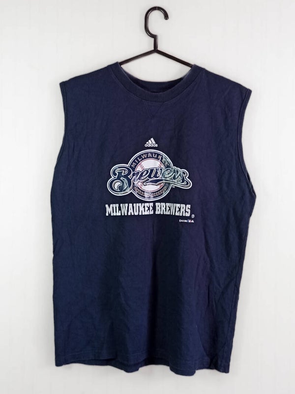 Adidas Milwaukee Brewers hihaton paita, Y2K, koko XL #VUPB