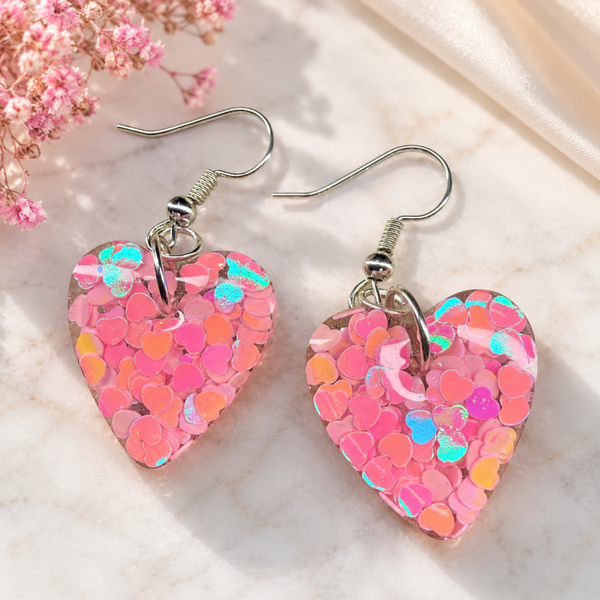 Boucles d’oreilles Cœur – Éclats de tendresse