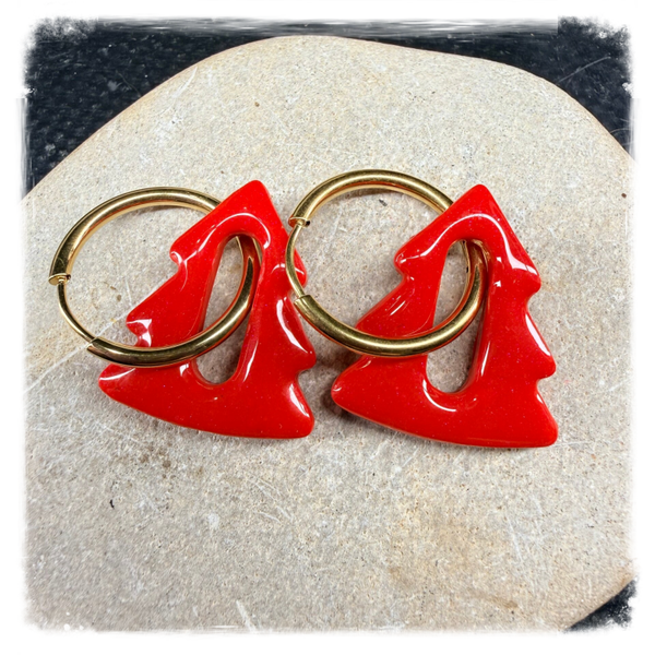Boucles d’oreilles pampilles Sapin de Noël