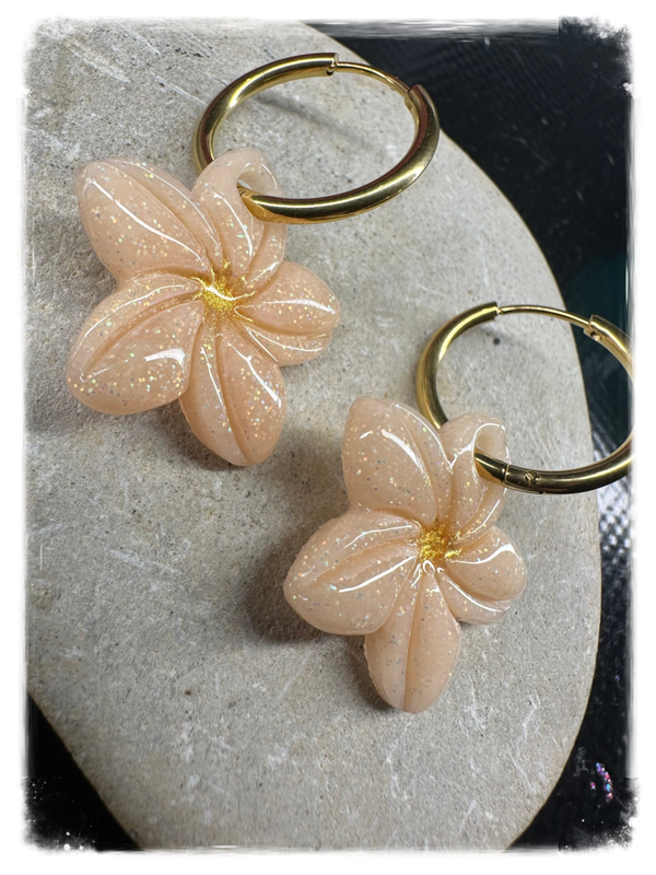 Créoles pampille Aloha Pêche Doré