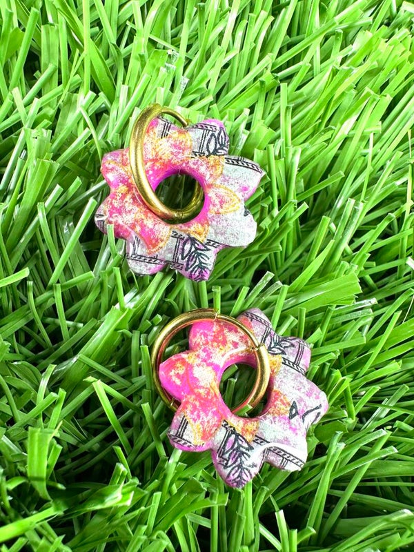 Créoles pampilles soleil fleur