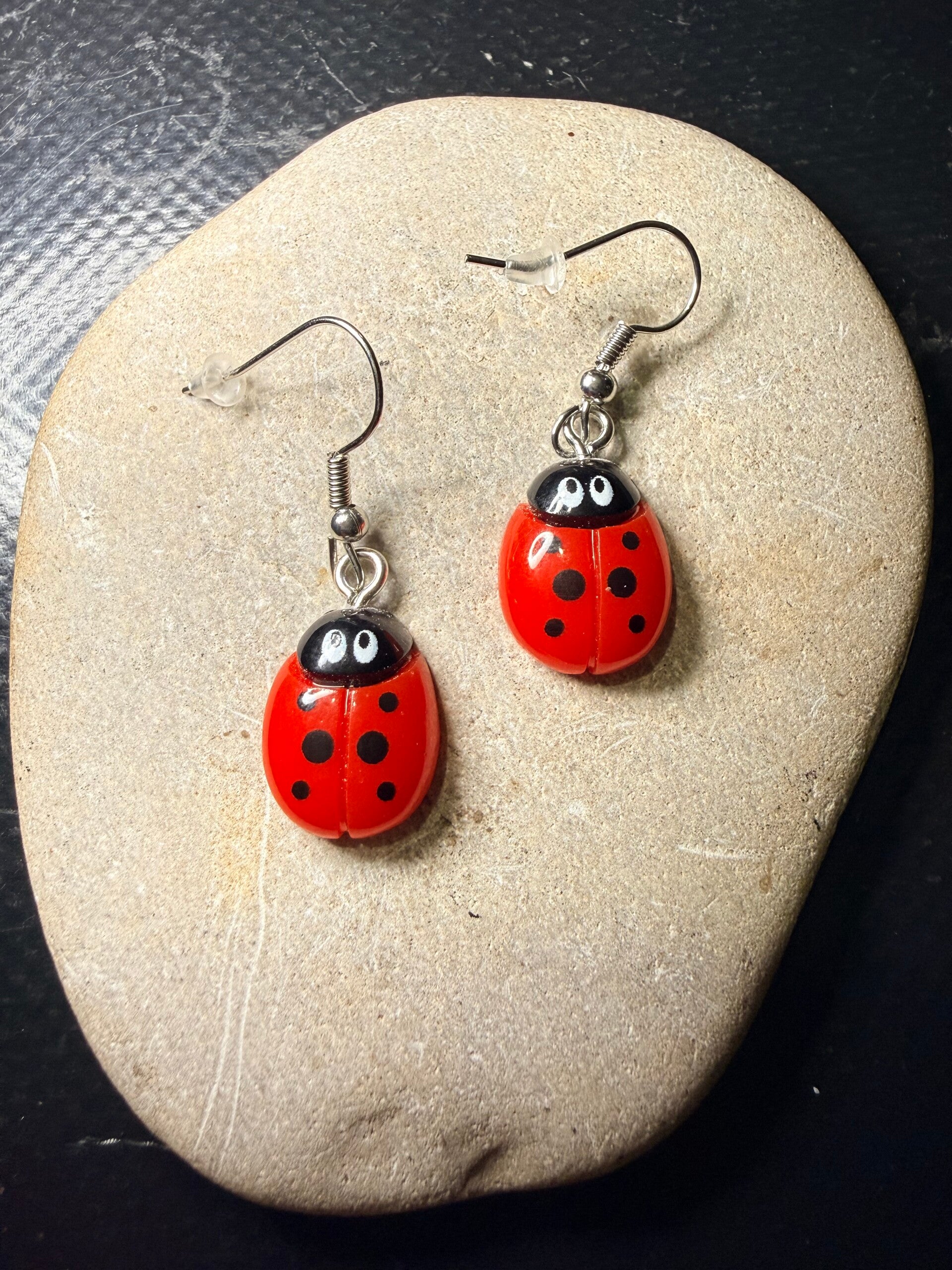 Boucles d’oreilles Coccinelle porte bonheur
