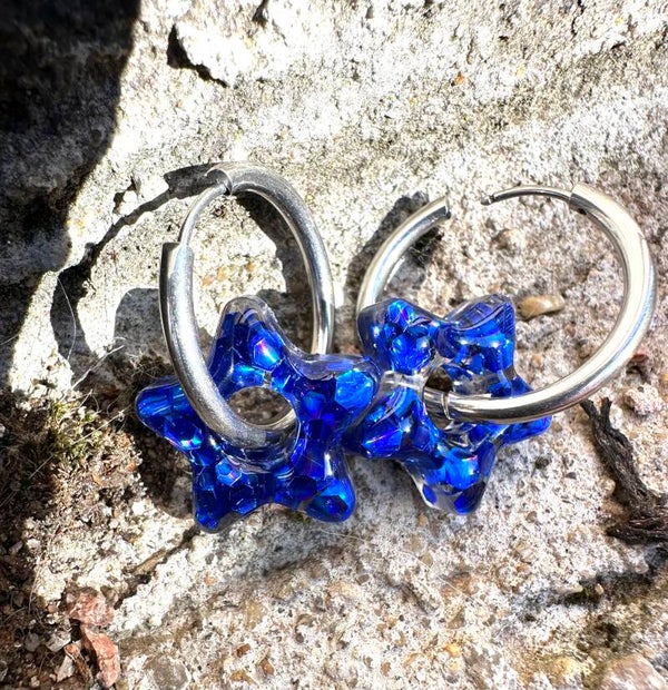 Pampilles Étoile bleu à paillettes