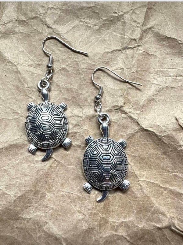 Boucles d’oreilles breloque Tortue