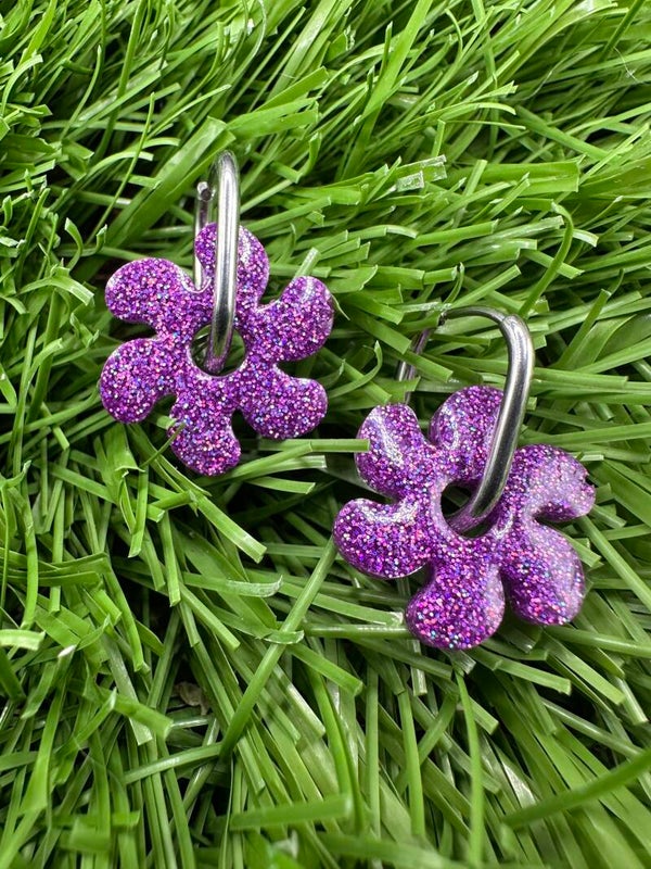 Boucles d’oreilles pampille Fleur d’Améthyste