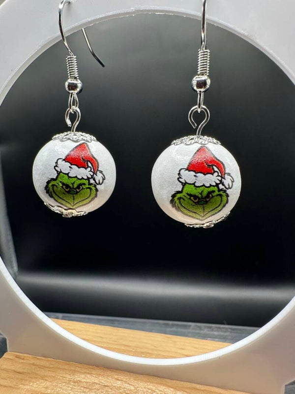 Boucles d’oreilles Grinch de Noël
