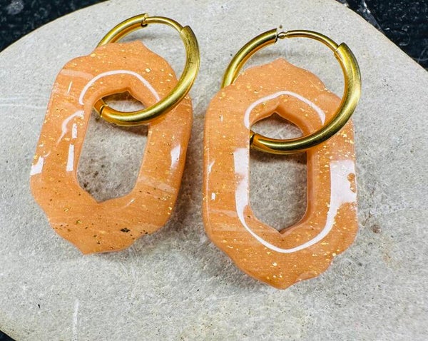 Boucles d’oreilles Pampilles Terracotta Doré