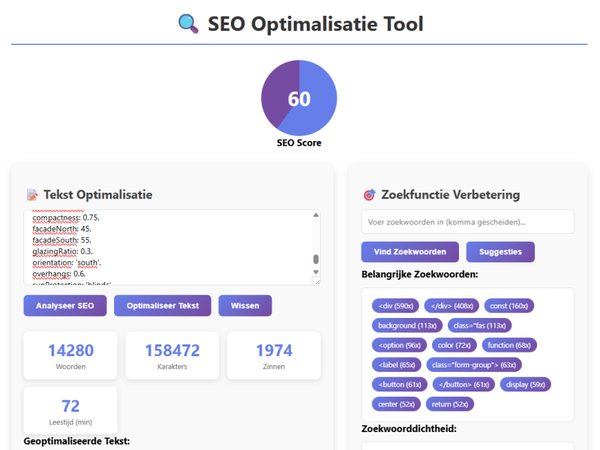 SEO optimalisatie TOOL