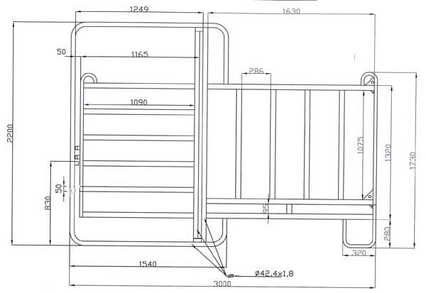 Zwaar stalen voederpaneel met deur