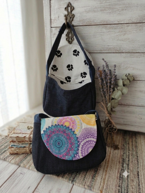 Upcyclingtasche Jeans/Baumwolle