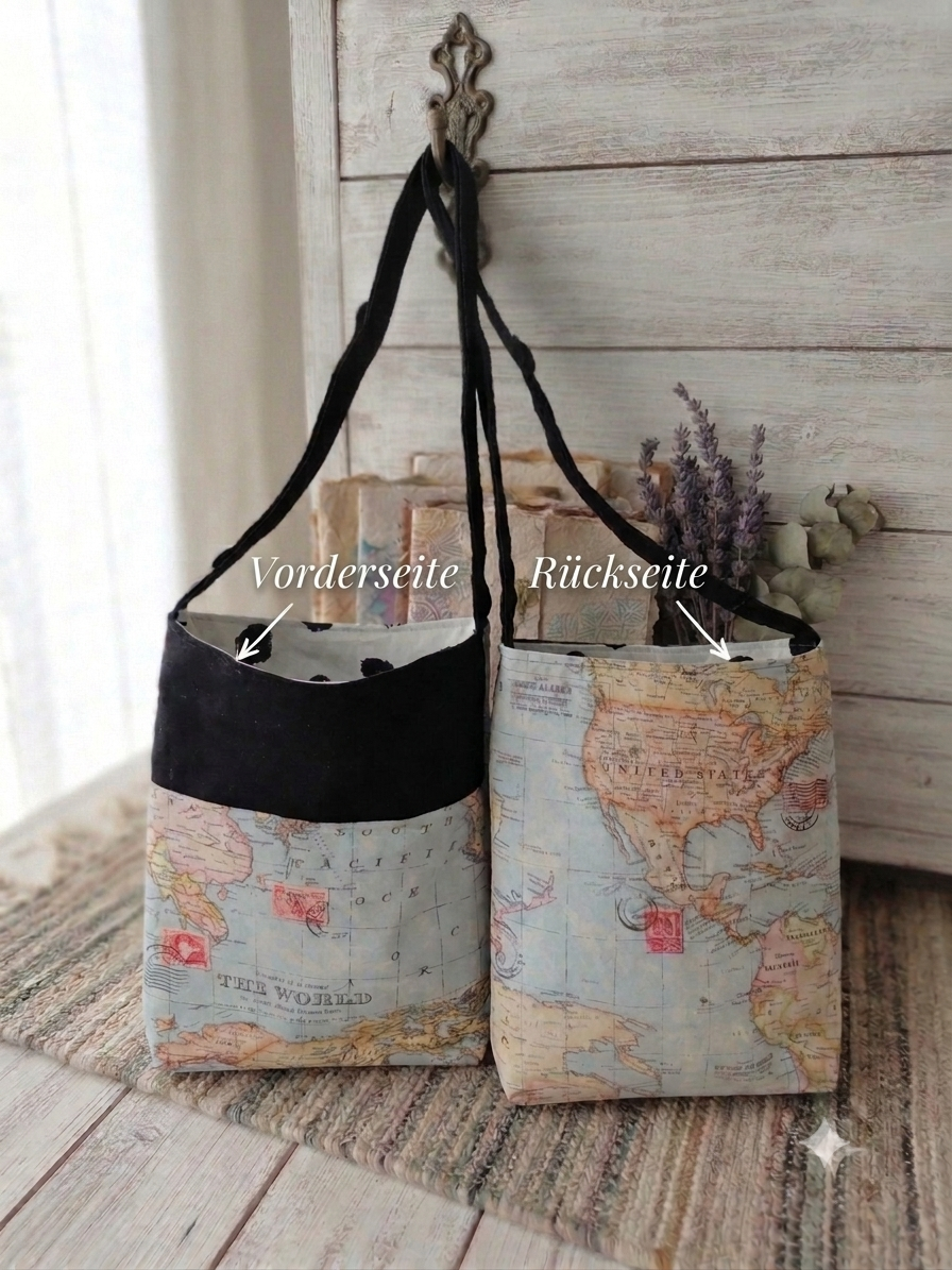 Upcyclingtasche Jeans/Baumwolle