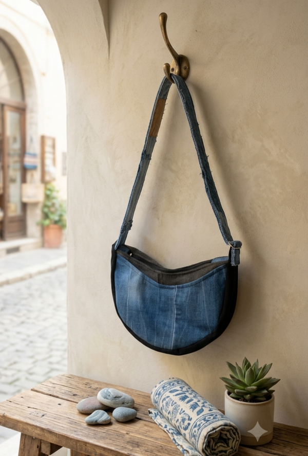 Upcyclingtasche Jeans/Baumwolle