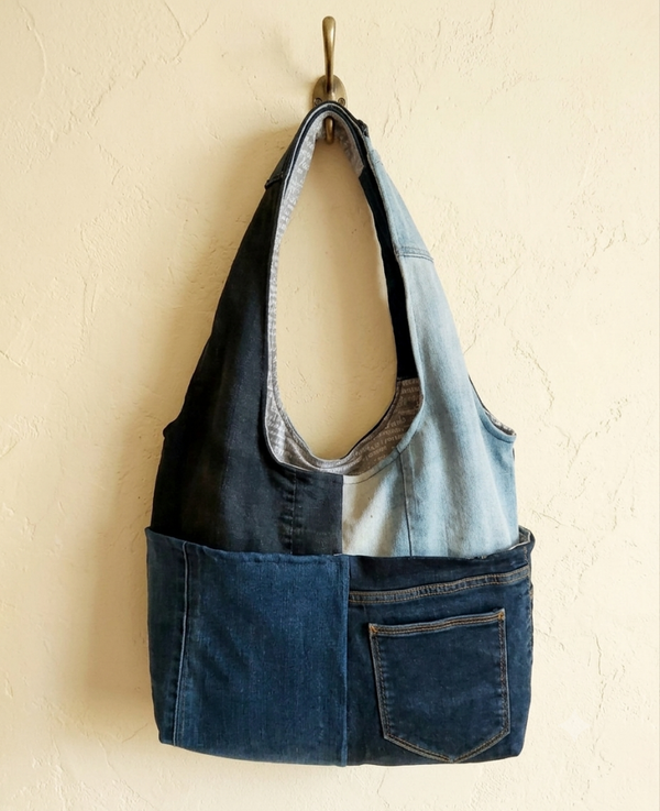 Upcyclingtasche Jeans/Baumwolle