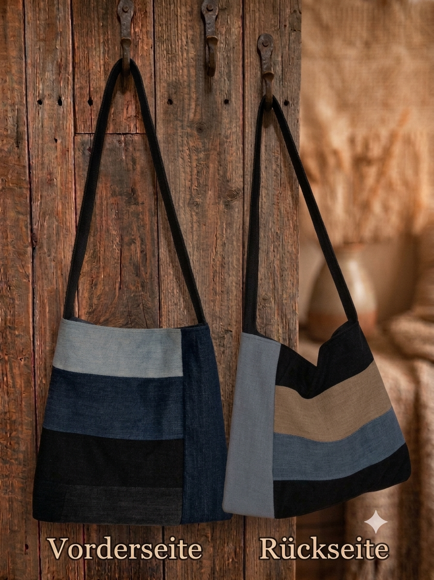 Upcyclingtasche Jeans/Baumwolle
