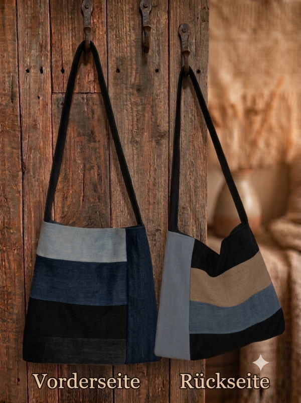 Upcyclingtasche Jeans/Baumwolle