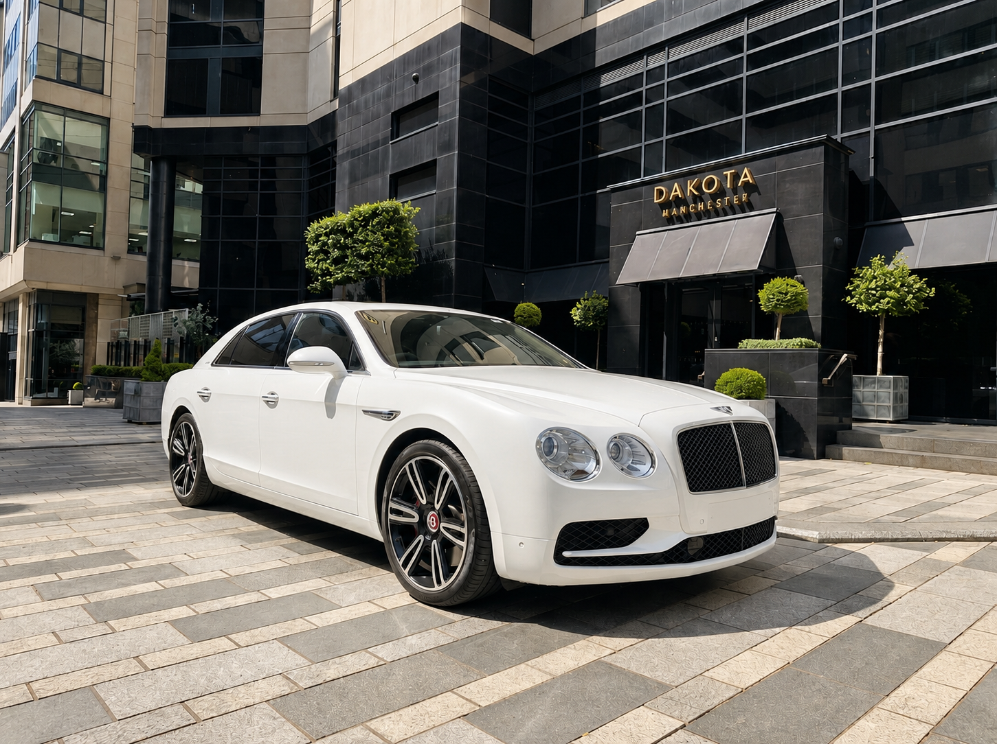 White Bentley Flying Spur