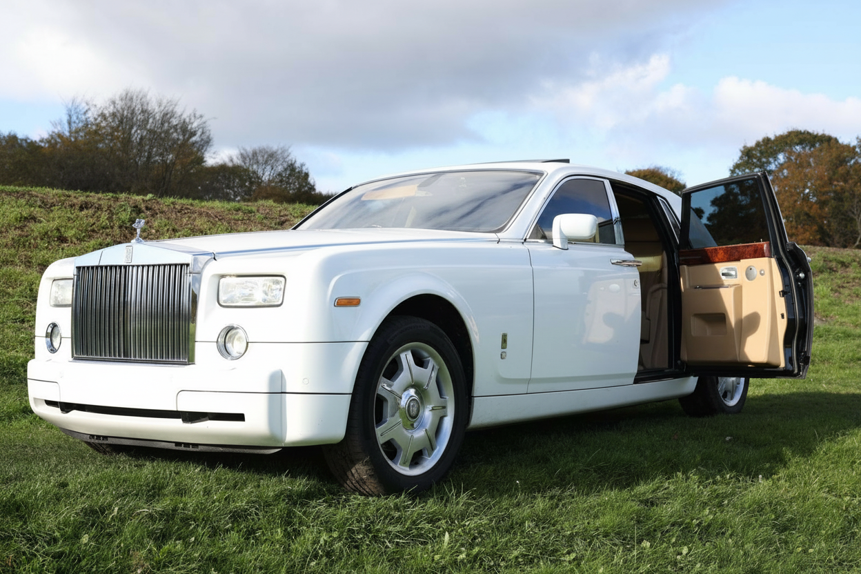 White Rolls Royce Phantom