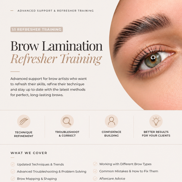 1:1 BROW LAMINATION REFRESHER TRAINING