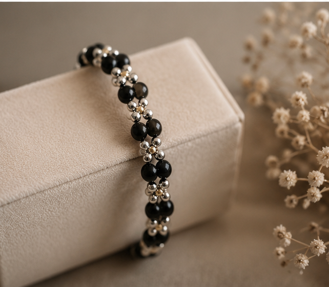 Bracelet Fleur d’Obsidienne