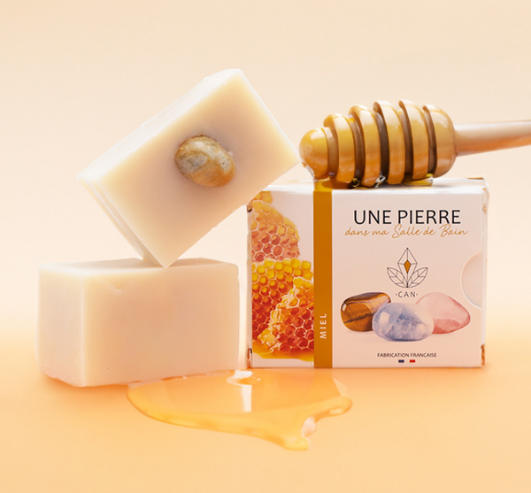 🍯 Savon Naturel au Miel avec Pierre Minérale