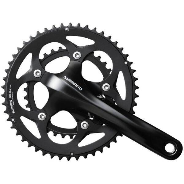 Crankstel 2 x 10 speed Shimano Road FC-RS400 - 175/50-34 holle as - zwart