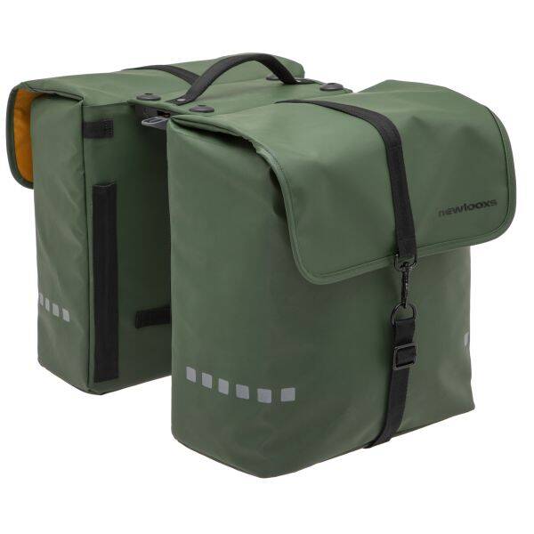 Dubbele fietstas New Looxs Odense Double RT 39 liter 34 x 16 x 38 cm - groen