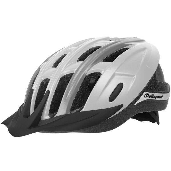 Fietshelm Polisport Ride-In L (58-62cm) - wit/grijs