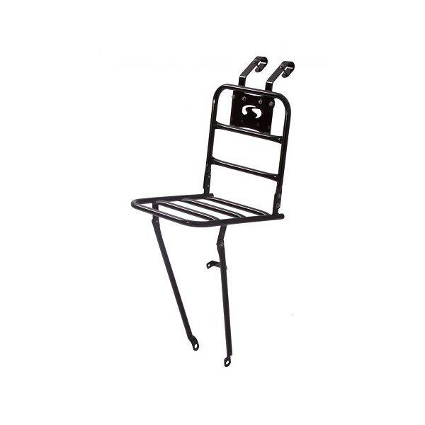 Transport voordrager Steco Comfort, eenvoudige montage draagvlak 20 x 20 cm - voor 20" en 24" fietsen - glans zwart