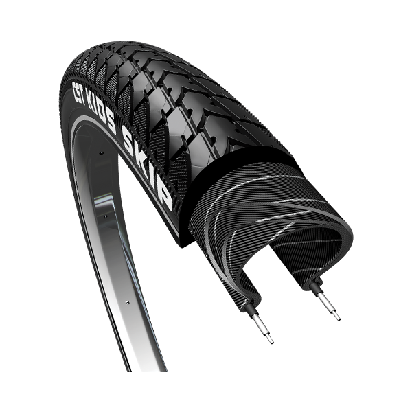 Buitenband CST Skip Kids 24 x 1.75" / 47-507mm - zwart met reflectie