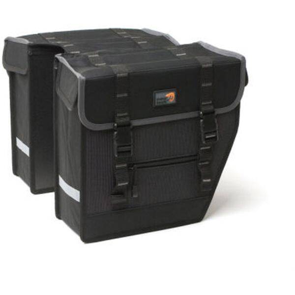 Dubbele fietstas New Looxs Superior Midi 27 liter 32 x 30 x 14 cm - zwart
