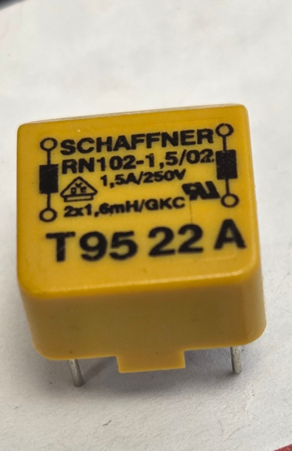 RN102-1.5-02 CHOKE, COM/ASYM MODE, 2X1.6MH, 1.5A