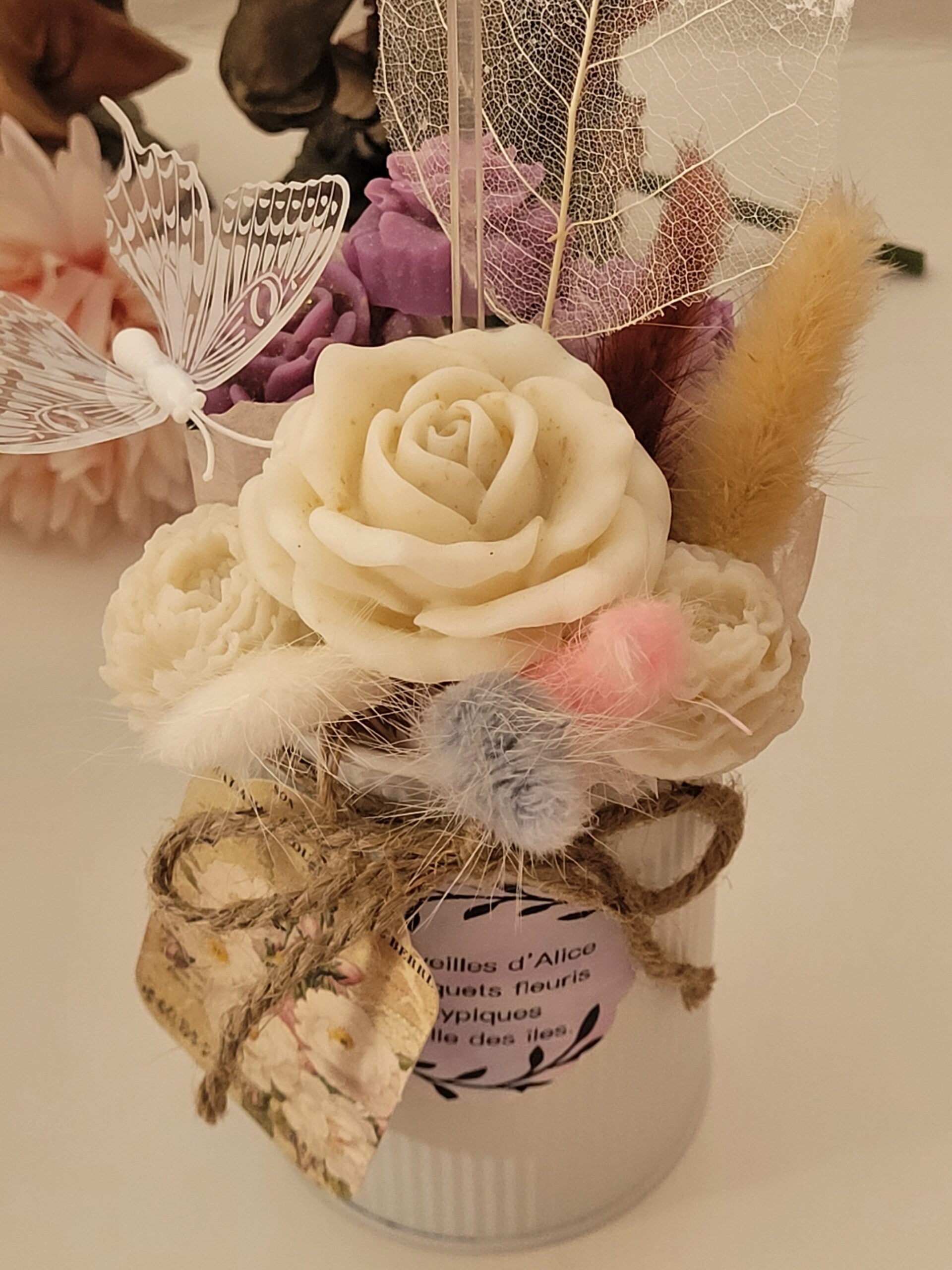 Fondant Floral d’Exception – Vanille des Îles paillettes d'or