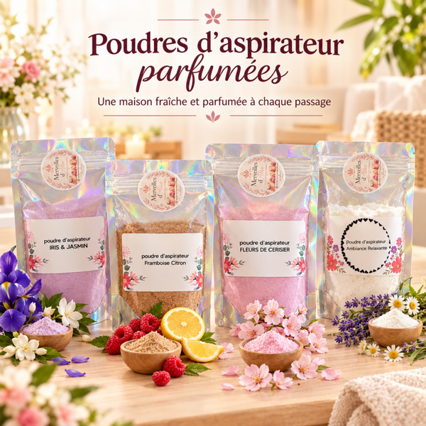 🌸 Poudres d’aspirateur parfumées – Une maison fraîche et délicatement parfumée