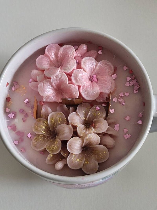 🌸Bougie Parfumée Tasse multi couleurs Citron meringué- Bergamote🌸