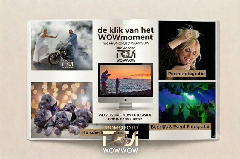 het wow moment wow fotograaf huwelijksfotograaf brochure folder promofoto wowwow