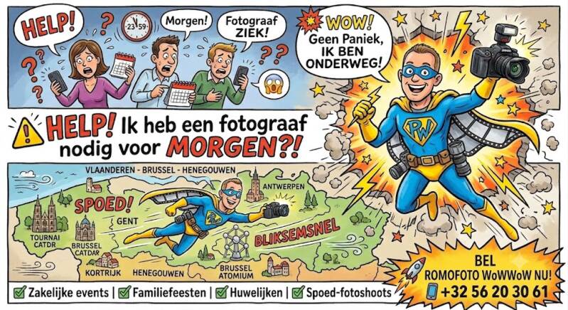 help ik heb voor morgen een fotograaf nodig - promofoto wowwow